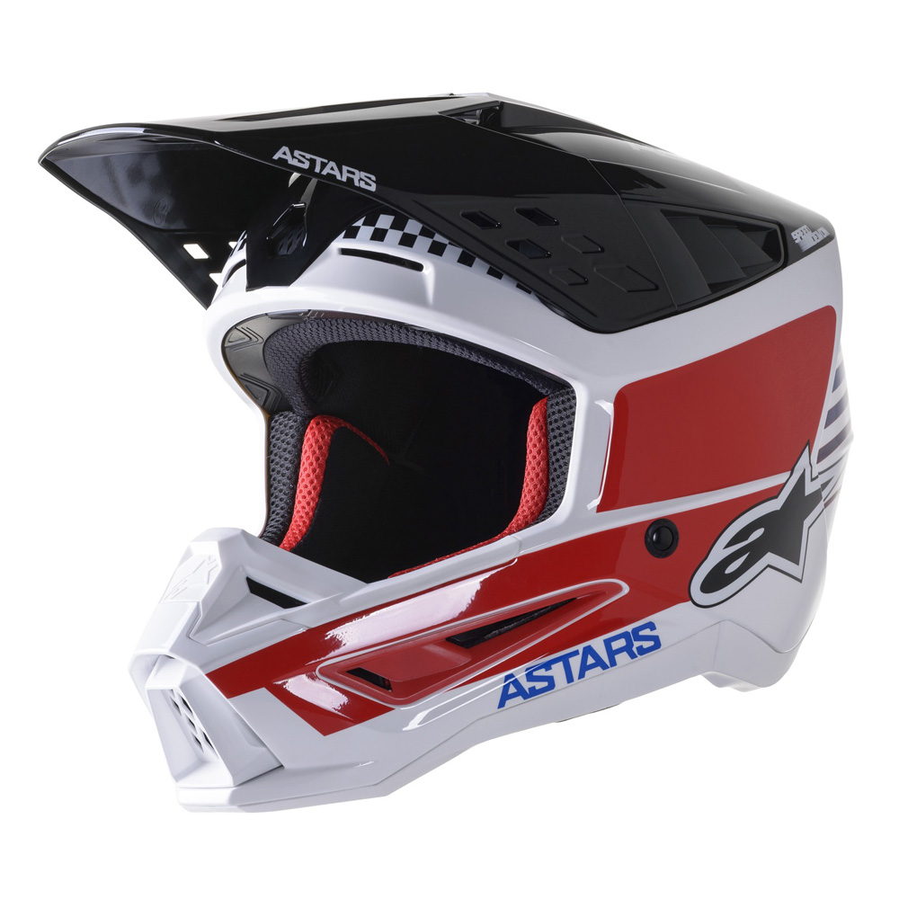 Alpinestars S-M5 Speed biela/tmavo modrá/červená lesklá 2022 M (57-58)