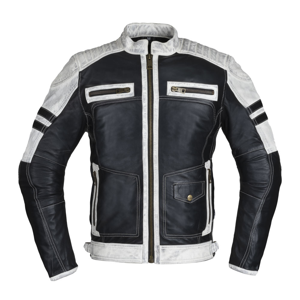 W-TEC Esbiker čierna s béžovými prúžkami - 3XL