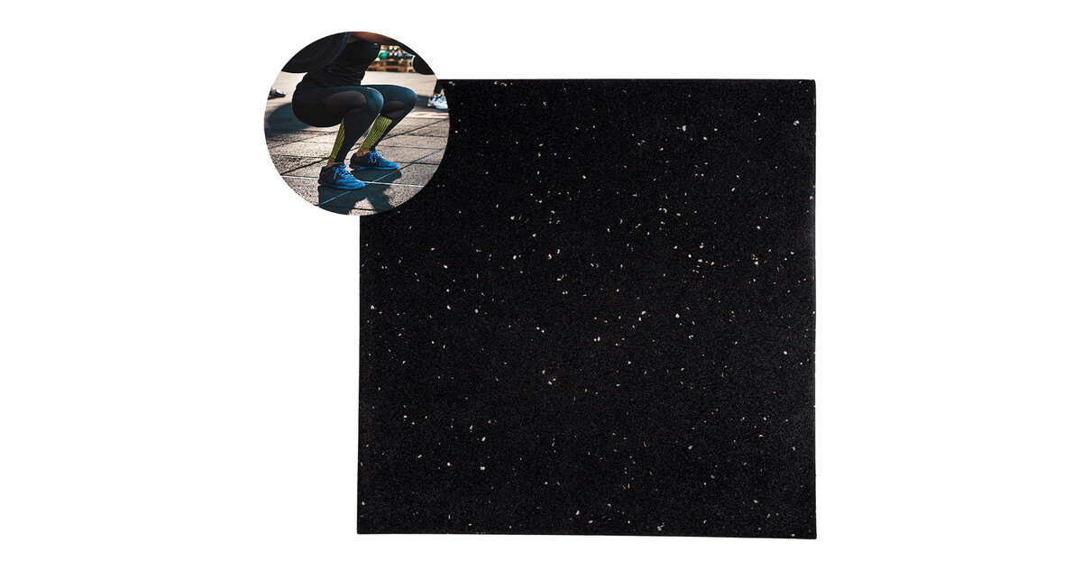 inSPORTline Proteko II 25333-2 μαύρο γκρι δάπεδο γυμναστηρίου 50x50x1,5cm