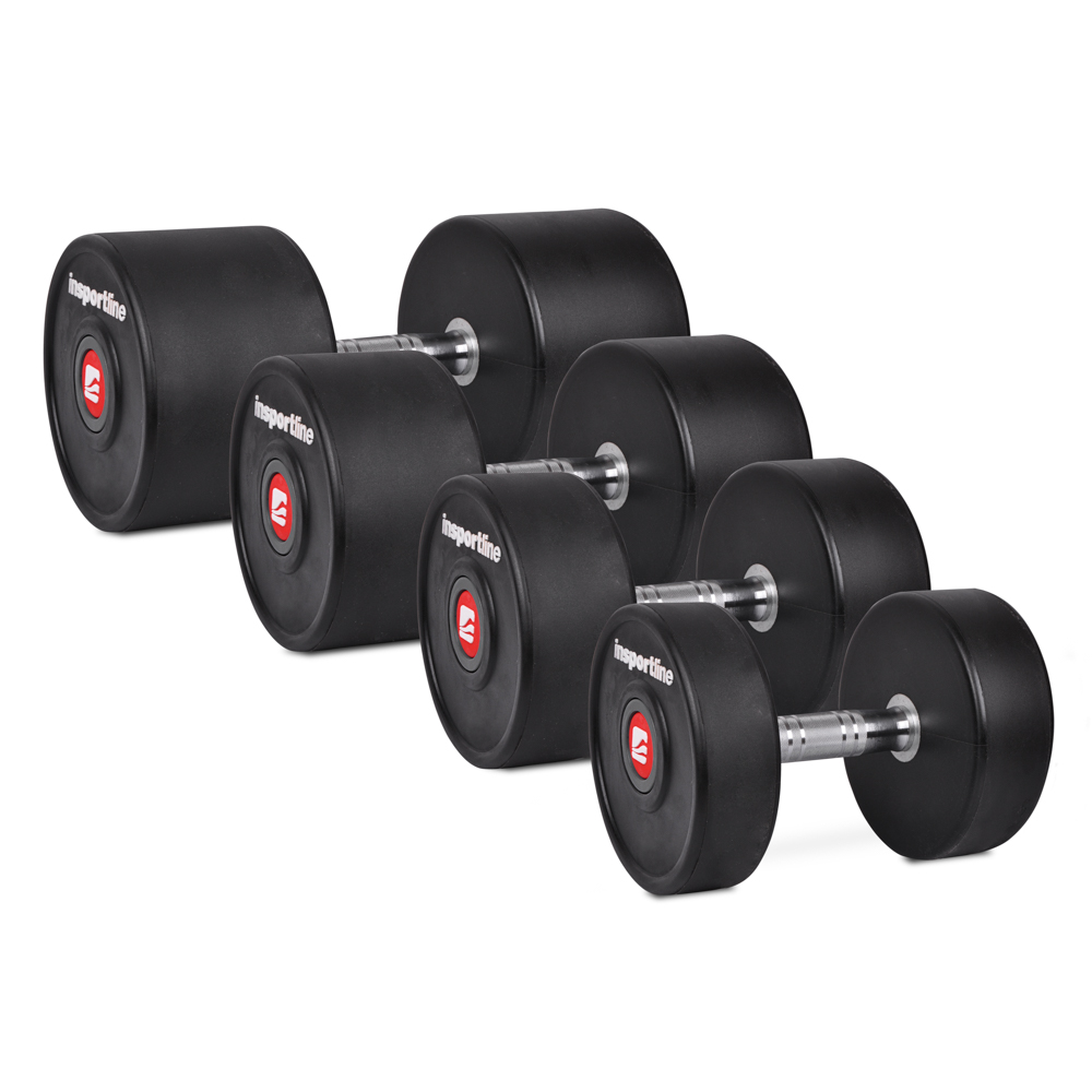 Pogumované činky inSPORTline Profi 12-38 kg