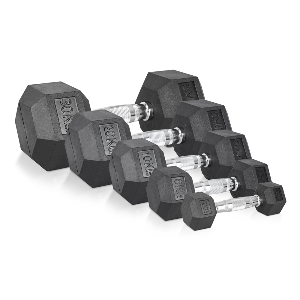Šesťhranné činky inSPORTline Hexclusive 2-30 kg