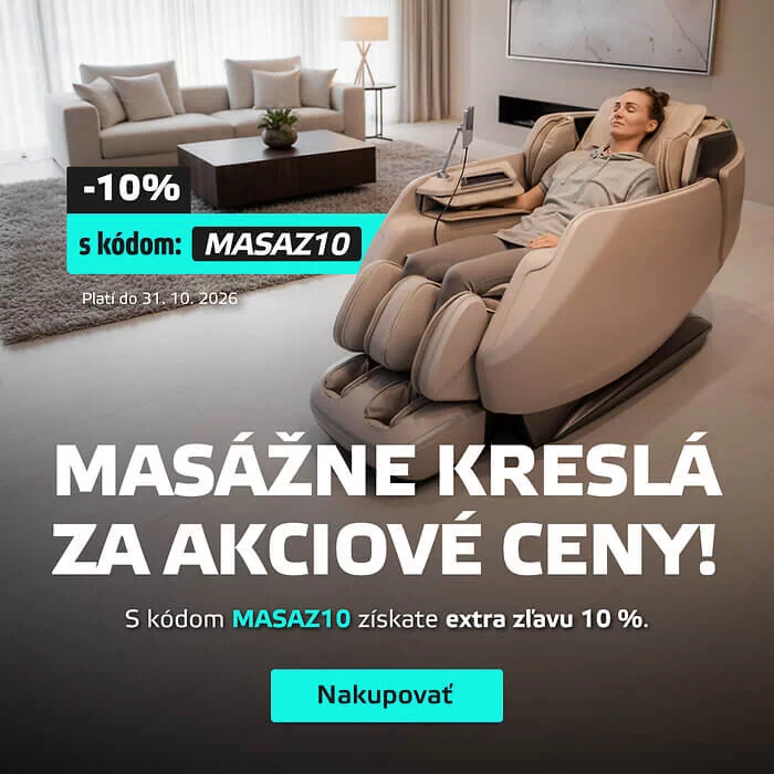 Masážne kreslá -10% extra zľava