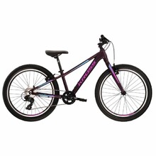Juniorský dievčenský bicykel Kross LEA JR 2.0 24" - model 2022 - čierna/ružová/modrá