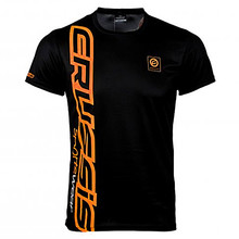 Pánske tričko s krátkym rukávom CRUSSIS čierno-oranžová - čierno-oranžová