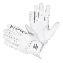 Pánske kožené rukavice inSPORTline Elmgreen - krémovo biela