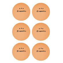 Pingpongové loptičky inSPORTline Elisenda S3 6ks - oranžová