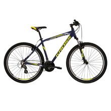 Horský bicykel Kross Hexagon 2.0 26" - model 2022 - tmavo modrá/limetová/šedá