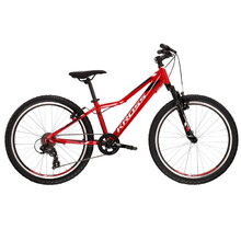 Juniorský bicykel Kross Hexagon JR 1.0 24" - model 2022 - červená/biela/čierna
