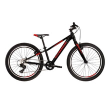 Juniorský bicykel Kross Level JR 2.0 24" - model 2022 - čierno-červená
