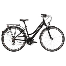 Dámsky trekingový bicykel Kross Trans 2.0 28" - model 2022 - čierna/šedá