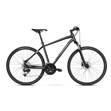 Pánsky crossový bicykel Kross Evado 5.0 28" - model 2022 - čierno-zelená
