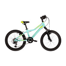 Detský bicykel Kross Lea Mini 2.0 20" - model 2022 - limetka/modrá