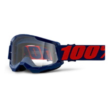 Motokrosové okuliare 100% Strata 2 - Masego tmavo modrá-červená, číre plexi