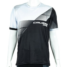 Pánske športové tričko s krátkym rukávom Crussis ONE - čierna/biela