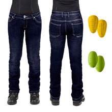 Dámske moto jeansy W-TEC C-2011 modré - modrá