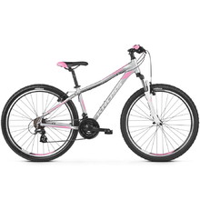Dámsky horský bicykel Kross Lea 2.0 26" - model 2020 - strieborná/ružová/biela