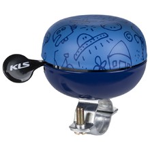 Zvonček na bicykel Kellys Bell 60 Doodles - modrá