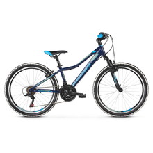 Juniorský bicykel Kross Hexagon JR 1.0 24" SR - model 2021 - tmavo modro/modrá/strieborna