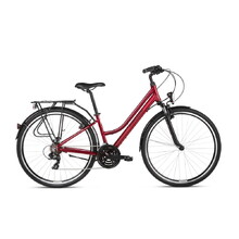 Dámsky trekingový bicykel Kross Trans 1.0 28" SR - model 2021 - rubínová/čierna (nová)