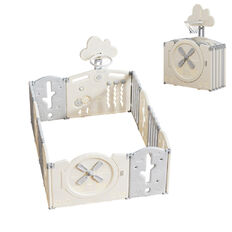 Detská plastová ohrádka inSPORTline Bufalino 10+2 127x160x64 cm