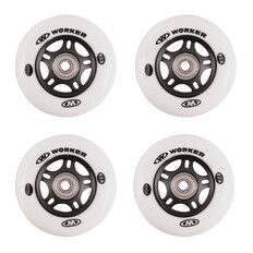 In-line kolieska WORKER 70mm a ložiská ABEC-5 Chrome - Set 4 ks