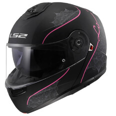 Výklopná prilba LS2 FF908 Strobe II Lux Matt Black-Pink