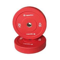 Gumový kotúč inSPORTline Bumper Plate Go 25 kg 50 mm