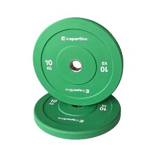 Gumový kotúč inSPORTline Bumper Plate Go 10 kg 50 mm