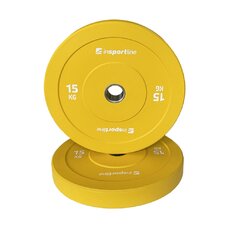 Gumový kotúč inSPORTline Bumper Plate Go 15 kg 50 mm