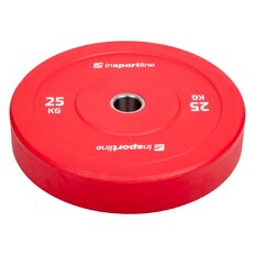 Gumový kotúč inSPORTline Bumper Plate Go 25 kg 50 mm