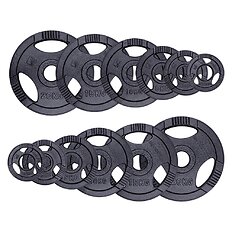 Liatinové olympijské kotúče inSPORTline Hamerton Black 50 mm 1,25-25 kg