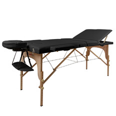 Masážne lehátko inSPORTline Japane 195x70x62-84 cm 3-dielne drevené