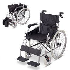 Mechanický skladací invalidný vozík inSPORTline Jakesully odľahčený so svetlými kolesami • 13kg • do 100kg
