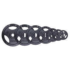 Liatinové olympijské kotúče inSPORTline Hamerton Black 50 mm 1,25-25 kg