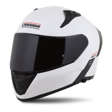 Moto prilba Cassida Aero Solid biela/čierna