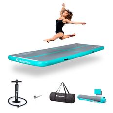 Airtrack inSPORTline Airstunt 300x100x10 cm šedý s ručnou pumpou