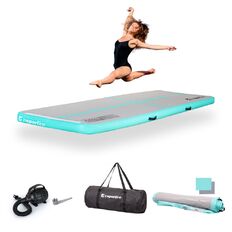 Airtrack inSPORTline Airstunt 300x100x10 cm biely s elektrickou pumpou