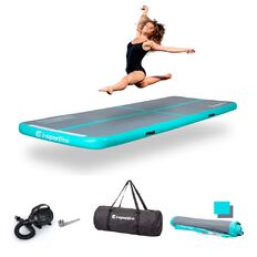 Airtrack inSPORTline Airstunt 300x100x10 cm šedý s elektrickou pumpou