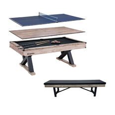 Billiardový stôl 3v1 inSPORTline Residento s lavicou