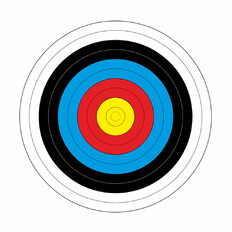 Papierový terč Yate priemer 80 cm 10 ks