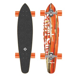 Longboard Street Surfing Kicktail - Damaged Orange 36"