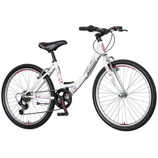 Dievčenský bicykel Visitor Fox 240S6 24" - model 2021 - bielo-ružová