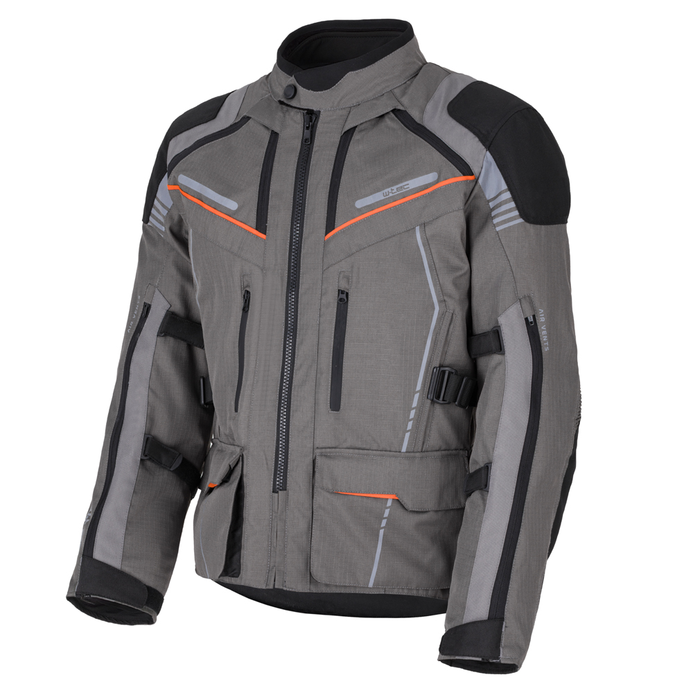 Touringová moto bunda W-TEC Smackton - Veľkosť: M | Farba: Oranžová · záber 6