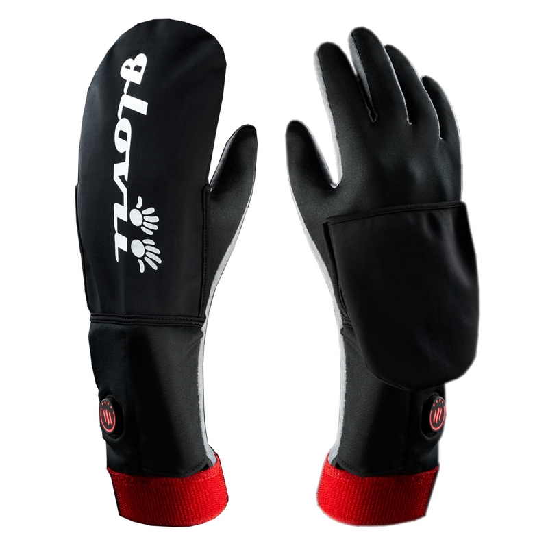Univerzálne vyhrievané rukavice s nepremokavým návlekem Glovii GYB čierna - L-XL