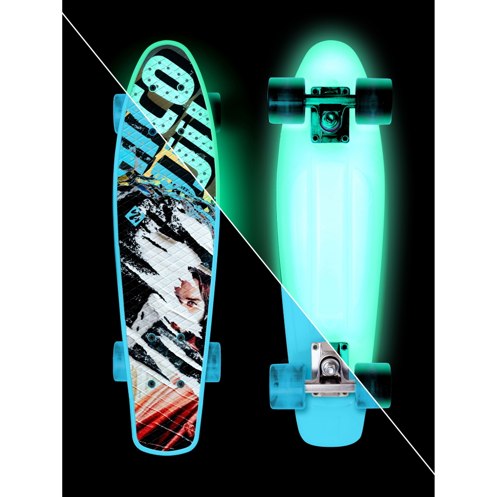 Street Surfing Beach Board Glow Rough Poster