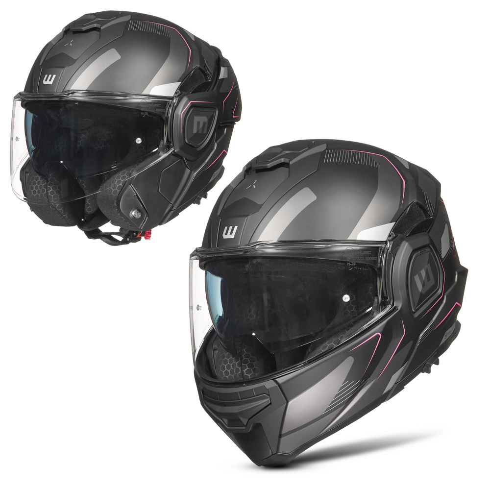 W-TEC Zoroz Matt Black-Fluo Pink - S (55-56)