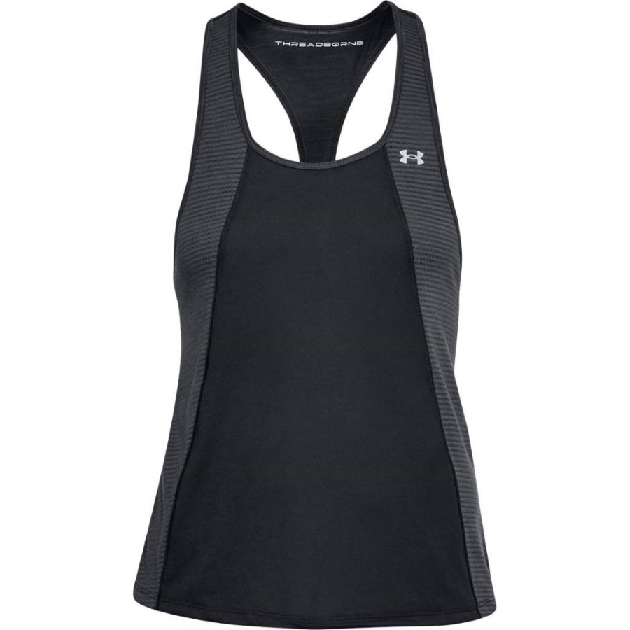 Under Armour Threadborne Fashion Tank BLACK / BLACK / METALLIC SILVER - XS