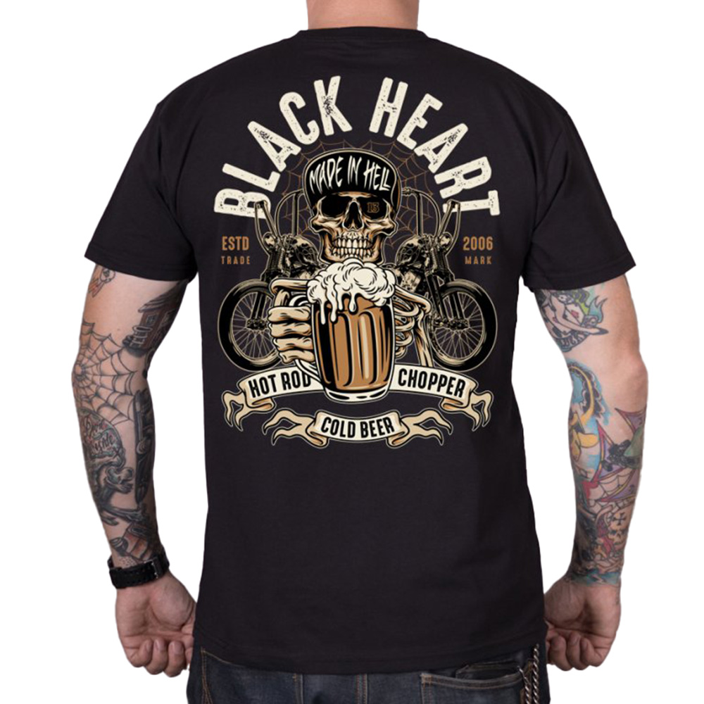E-shop BLACK HEART Beer Biker čierna - M
