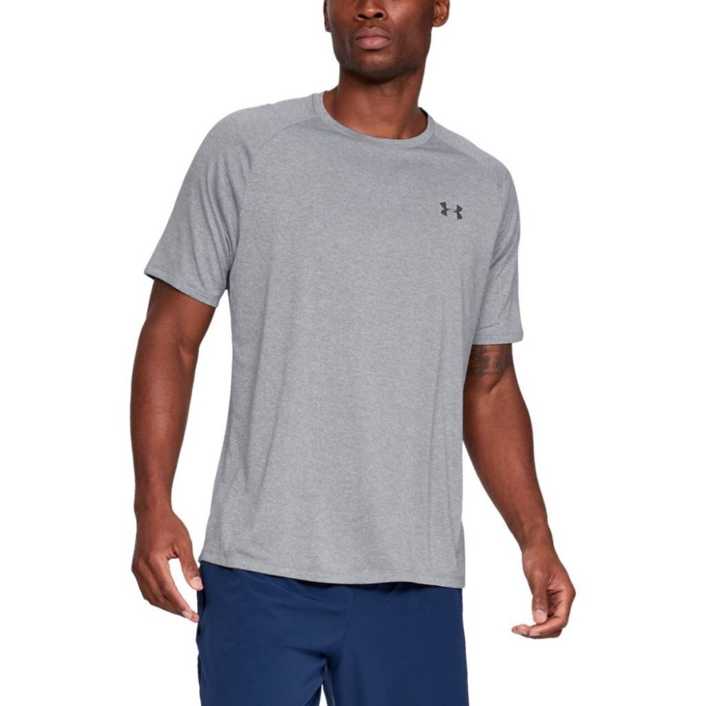 Under Armour Tech SS Tee 2.0 Steel Light Heather/Black - M