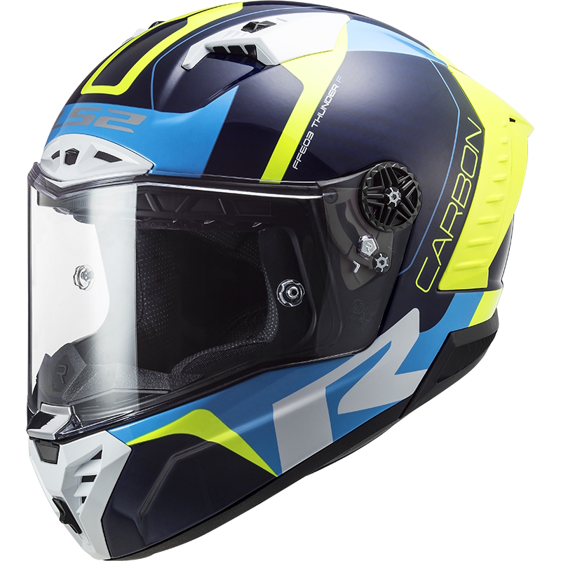 LS2 LS2 FF805 Thunder C Racing1 Gloss Blue Fluo Yellow - XXL (63-64)